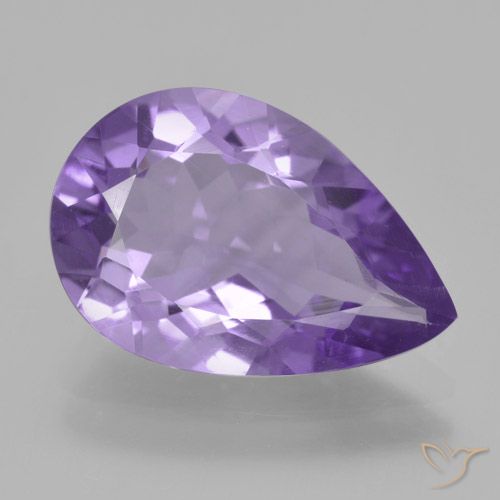 4.27ct Natural Violeta medio Amatista, En forma de pera, VVS