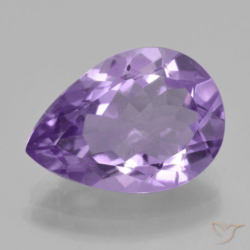 4.53ct Natural Violeta medio Amatista, En forma de pera, VVS