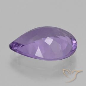 Amatista Violeta medio natural de 4.53 ct, En forma de pera, VVS