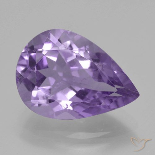 4.45ct Natural Violeta medio Amatista, En forma de pera, VVS