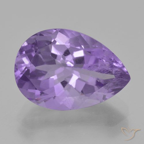 5.30ct Natural Violeta medio Amatista, En forma de pera, VS