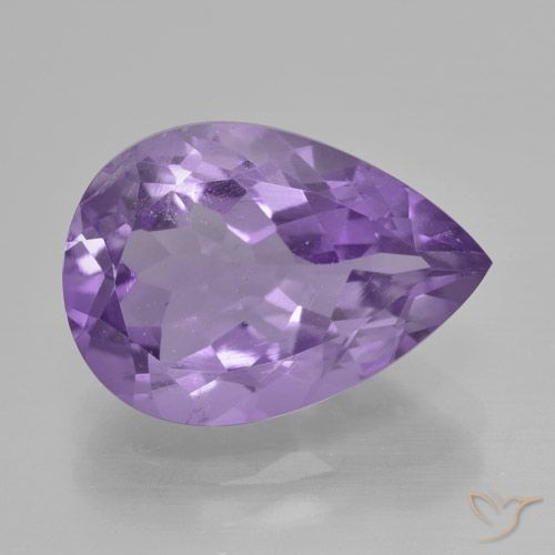 4.50ct Natural Violeta medio Amatista, En forma de pera, VVS