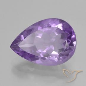 Amatista Violeta medio natural de 4.50 ct, En forma de pera, VVS