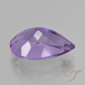 Amatista Violeta medio natural de 4.50 ct, En forma de pera, VVS
