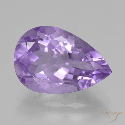 4.26ct Natural Violeta claro medio Amatista, En forma de pera, VVS