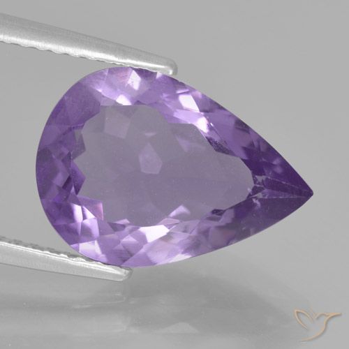 3.53ct Natural Violeta claro Amatista, En forma de pera, VVS