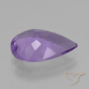 Amatista Violeta claro natural de 3.53 ct, En forma de pera, VVS