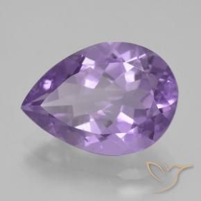 Amatista Violeta oscuro natural de 4.47 ct, En forma de pera, VVS