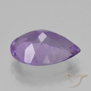 Amatista Violeta oscuro natural de 4.47 ct, En forma de pera, VVS