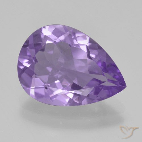 4.05ct Natural Violeta medio Amatista, En forma de pera, VVS