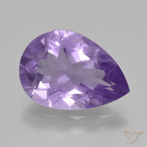 3.43ct Natural Violeta claro Amatista, En forma de pera, VS