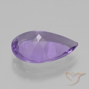 Amatista Violeta claro natural de 3.43 ct, En forma de pera, VS