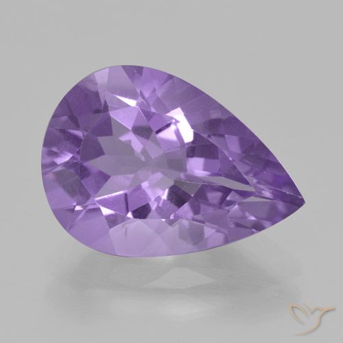 3.88ct Natural Violeta medio Amatista, En forma de pera, VVS