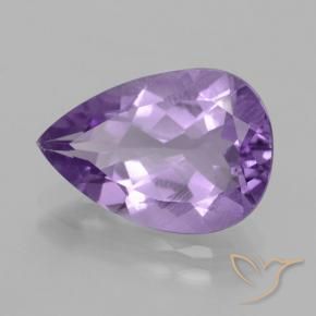 Amatista Rosado violeta medio natural de 3.76 ct, En forma de pera, VVS