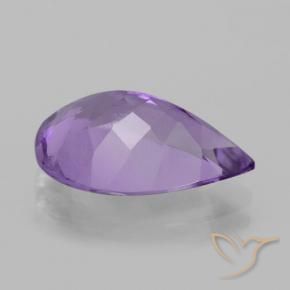 Amatista Rosado violeta medio natural de 3.76 ct, En forma de pera, VVS
