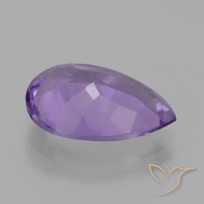Amatista Violeta berenjena natural de 3.97 ct, En forma de pera, VVS