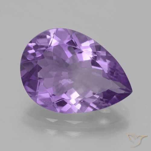 4.34ct Natural Violeta oscuro Amatista, En forma de pera, VVS