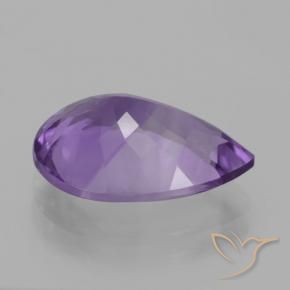 Amatista Violeta oscuro natural de 4.34 ct, En forma de pera, VVS