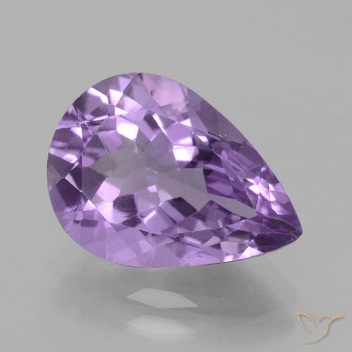 4.20ct Natural Violeta medio Amatista, En forma de pera, VVS