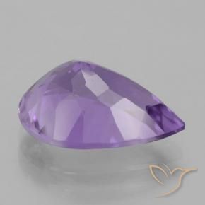 Amatista Violeta medio natural de 4.20 ct, En forma de pera, VVS