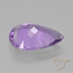 Amatista Violeta medio natural de 3.46 ct, En forma de pera, VVS-VS