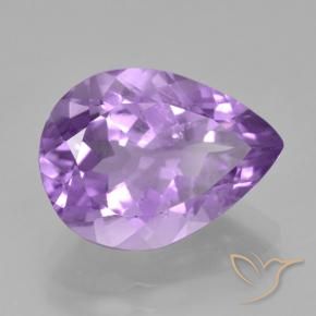 Amatista Violeta medio natural de 4.78 ct, En forma de pera, VVS-VS