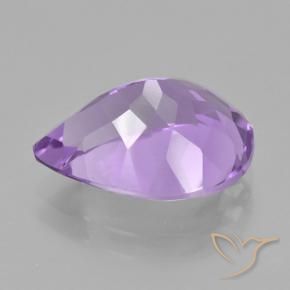 Amatista Violeta medio natural de 4.78 ct, En forma de pera, VVS-VS