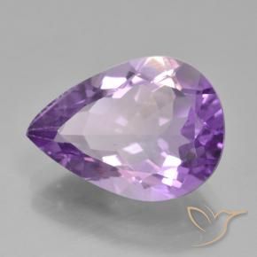Amatista Violeta medio natural de 4.36 ct, En forma de pera, VVS-VS
