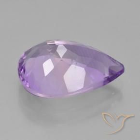 Amatista Violeta medio natural de 4.36 ct, En forma de pera, VVS-VS