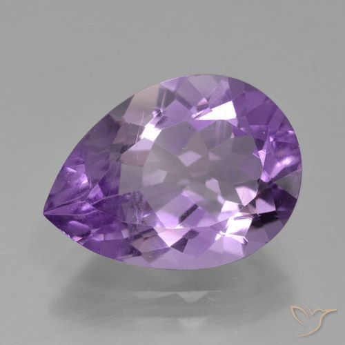 4.12ct Natural Violeta medio Amatista, En forma de pera, VS