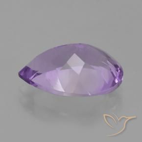 Amatista Violeta medio natural de 4.12 ct, En forma de pera, VS