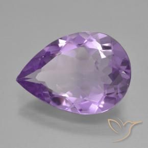 Amatista Violeta oscuro natural de 3.92 ct, En forma de pera, VVS