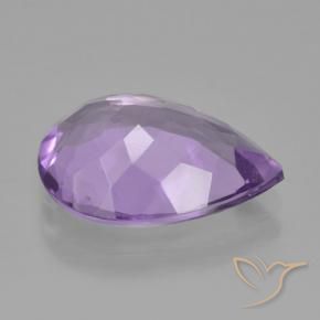 Amatista Violeta oscuro natural de 3.92 ct, En forma de pera, VVS