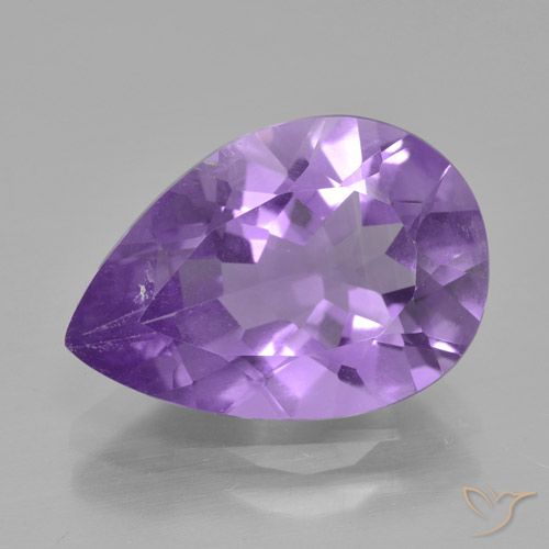 3.91ct Natural Violeta oscuro Amatista, En forma de pera, VVS-VS