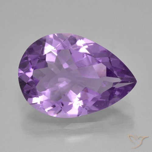 4.09ct Natural Violeta oscuro Amatista, En forma de pera, VVS
