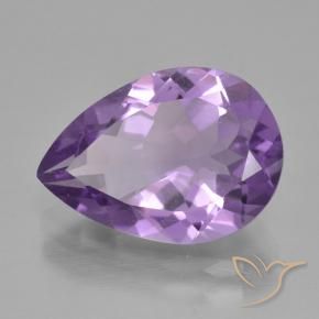 Amatista Violeta oscuro natural de 4.09 ct, En forma de pera, VVS