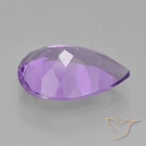 Amatista Violeta oscuro natural de 4.09 ct, En forma de pera, VVS