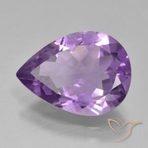 Amatista Violeta medio natural de 3.99 ct, En forma de pera, VVS-VS