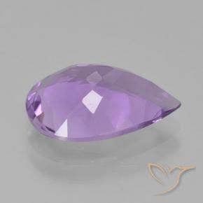 Amatista Violeta medio natural de 3.99 ct, En forma de pera, VVS-VS