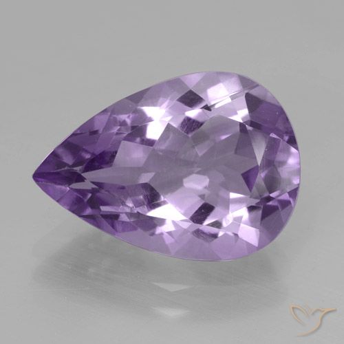 4.37ct Natural Violeta medio Amatista, En forma de pera, VVS