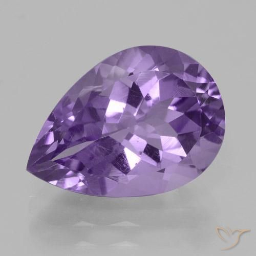 4.70ct Natural Violeta medio Amatista, En forma de pera, VVS