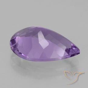 Amatista Violeta medio natural de 3.88 ct, En forma de pera, VVS