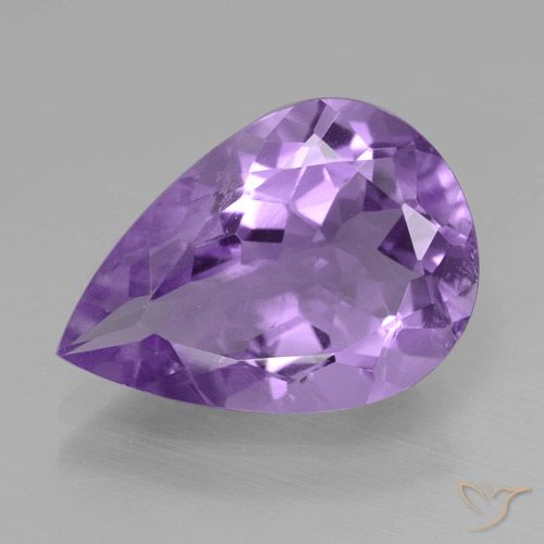 3.96ct Natural Violeta oscuro Amatista, En forma de pera, VS