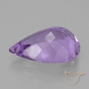 Amatista Violeta oscuro natural de 3.96 ct, En forma de pera, VS