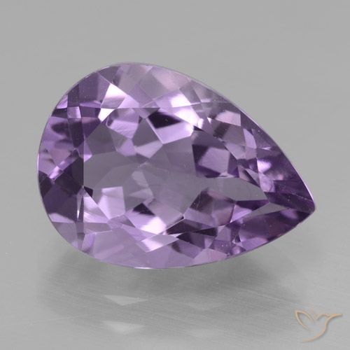 4.83ct Natural Violeta medio Amatista, En forma de pera, VVS