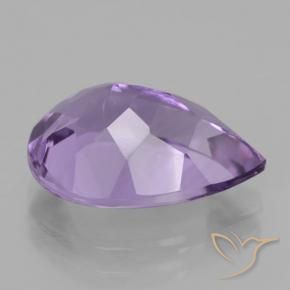 Amatista Violeta medio natural de 4.83 ct, En forma de pera, VVS