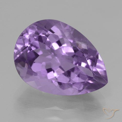 5.10ct Natural Violeta oscuro Amatista, En forma de pera, VS