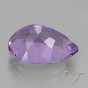 Amatista Violeta oscuro natural de 5.10 ct, En forma de pera, VS