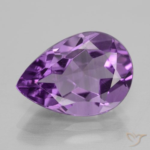 4.61ct Natural Violeta rosado Amatista, En forma de pera, VVS