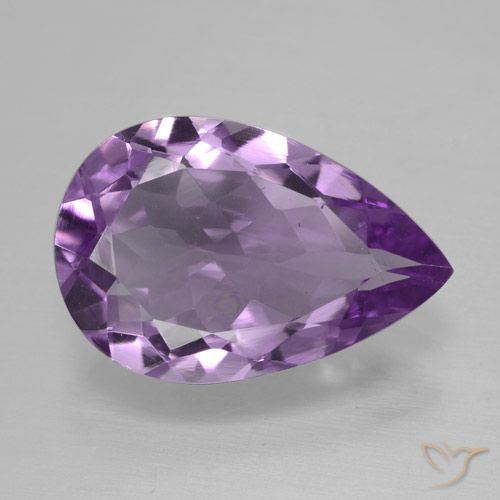4.12ct Natural Violeta medio Amatista, En forma de pera, VVS